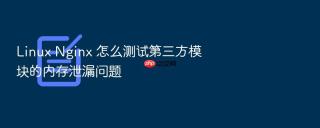 Linux Nginx 怎么测试第三方模块的内存泄漏问题