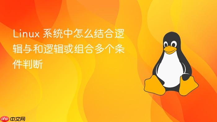 linux 系统中怎么结合逻辑与和逻辑或组合多个条件判断