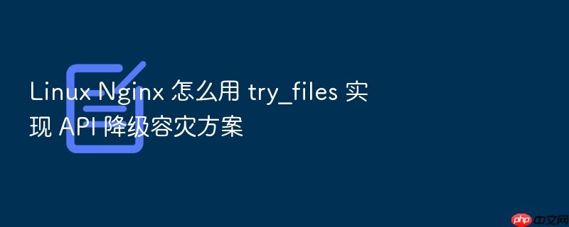 linux nginx 怎么用 try_files 实现 api 降级容灾方案