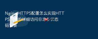 Nginx HTTPS配置怎么实现HTTPS流量的详细访问日志与状态码记录