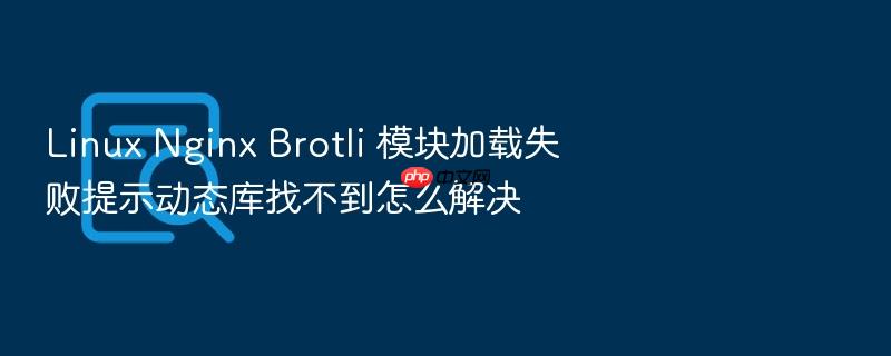 linux nginx brotli 模块加载失败提示动态库找不到怎么解决