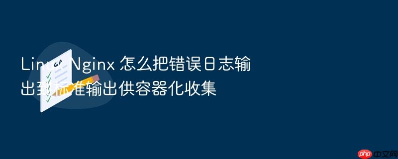 linux nginx 怎么把错误日志输出到标准输出供容器化收集