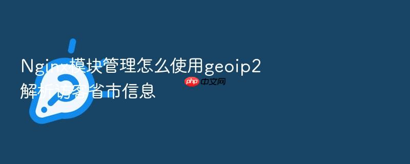 nginx模块管理怎么使用geoip2解析访客省市信息