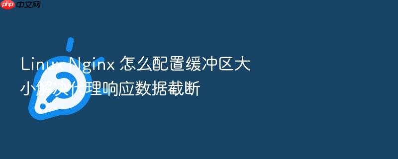 linux nginx 怎么配置缓冲区大小解决代理响应数据截断