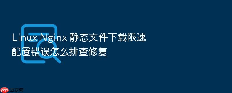 linux nginx 静态文件下载限速配置错误怎么排查修复