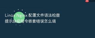 Linux Nginx 配置文件语法检查提示块级指令嵌套错误怎么调