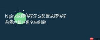 Nginx故障转移怎么配置故障转移前置拦截与黑名单剔除