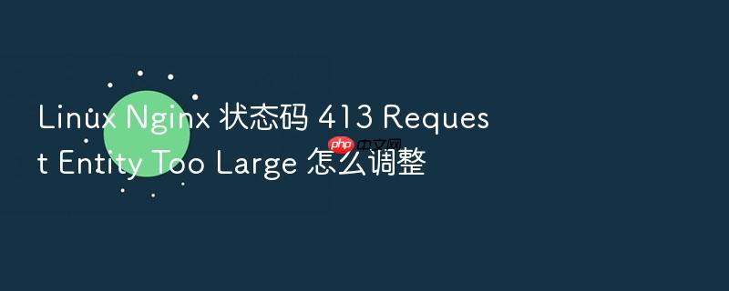 linux nginx 状态码 413 request entity too large 怎么调整