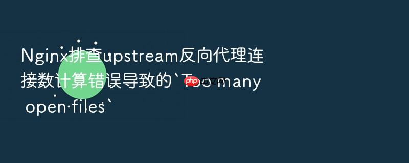 nginx排查upstream反向代理连接数计算错误导致的`too many open files`