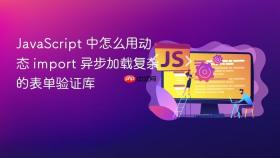 javascript 中怎么用动态 import 异步加载复杂的表单验证库