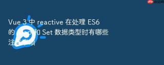 Vue 3 中 reactive 在处理 ES6 的 Map 和 Set 数据类型时有哪些注意事项