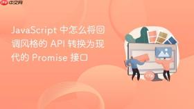 JavaScript 中怎么将回调风格的 API 转换为现代的 Promise 接口
