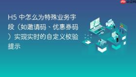 h5 中怎么为特殊业务字段(如邀请码、优惠券码)实现实时的自定义校验提示