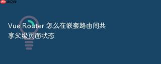 vue router 怎么在嵌套路由间共享父级页面状态