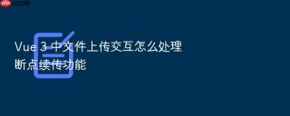vue 3 中文件上传交互怎么处理断点续传功能