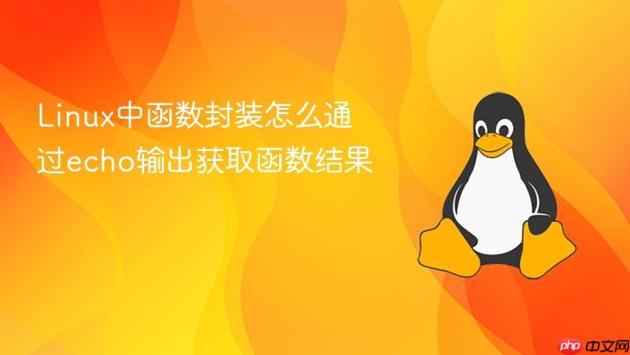 linux中函数封装怎么通过echo输出获取函数结果