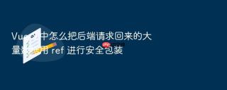 Vue 3 中怎么把后端请求回来的大量数据用 ref 进行安全包装