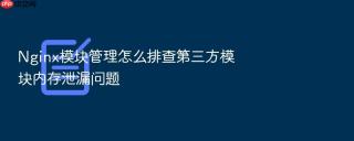 nginx模块管理怎么排查第三方模块内存泄漏问题