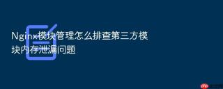 Nginx模块管理怎么排查第三方模块内存泄漏问题