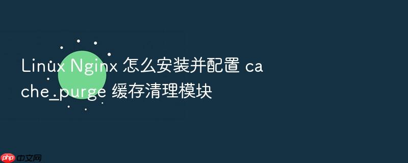 linux nginx 怎么安装并配置 cache_purge 缓存清理模块