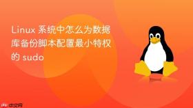 linux 系统中怎么为数据库备份脚本配置最小特权的 sudo