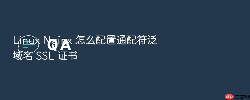 linux nginx 怎么配置通配符泛域名 ssl 证书