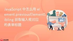 JavaScript 中怎么用 element.previousElementSibling 获取输入框对应的表单标题