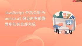 javascript 中怎么用 promise.all 保证所有前置异步任务全部完成