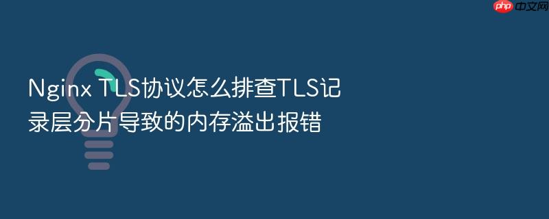 nginx tls协议怎么排查tls记录层分片导致的内存溢出报错