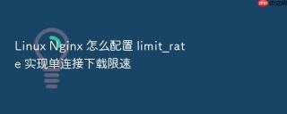 Linux Nginx 怎么配置 limit_rate 实现单连接下载限速