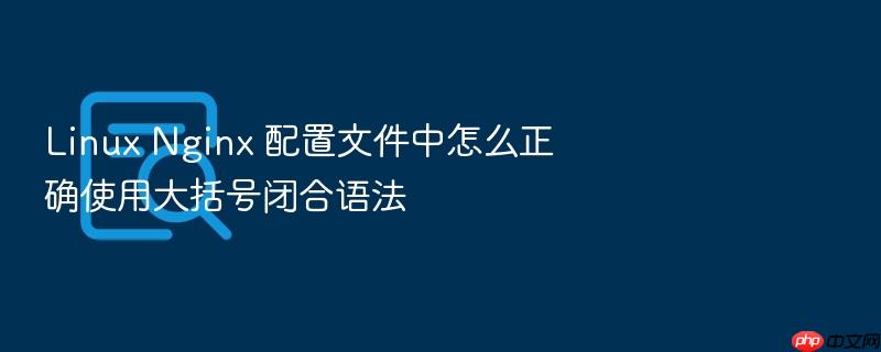 linux nginx 配置文件中怎么正确使用大括号闭合语法