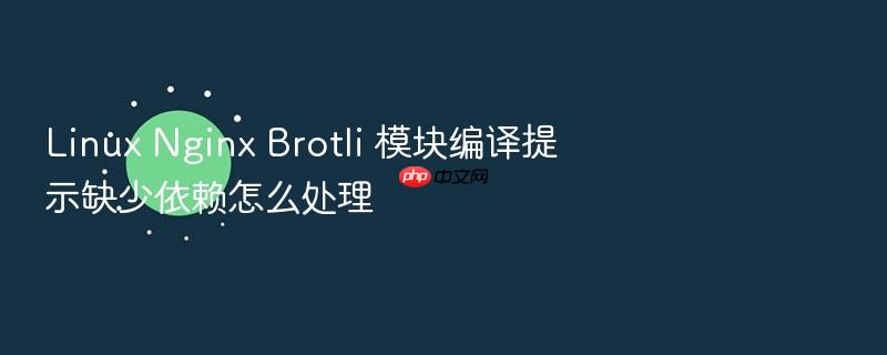linux nginx brotli 模块编译提示缺少依赖怎么处理