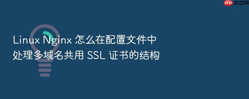 linux nginx 怎么在配置文件中处理多域名共用 ssl 证书的结构