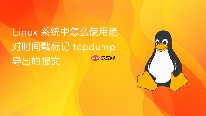linux 系统中怎么使用绝对时间戳标记 tcpdump 导出的报文