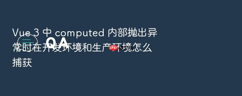 vue 3 中 computed 内部抛出异常时在开发环境和生产环境怎么捕获