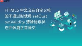 html5 中怎么在自定义校验不通过时使用 setcustomvalidity 清除错误状态并恢复正常提交
