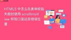 HTML5 中怎么在表单校验失败时使用 scrollIntoView 将视口滚动至错误位置