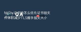 nginx证书链怎么优化证书链文件体积减少tls握手报文大小