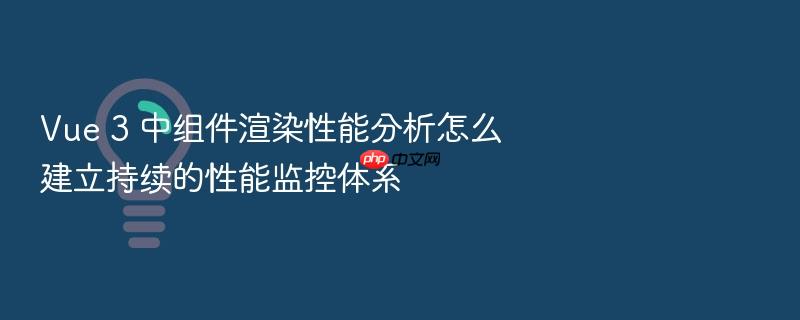 vue 3 中组件渲染性能分析怎么建立持续的性能监控体系