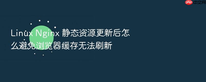 linux nginx 静态资源更新后怎么避免浏览器缓存无法刷新