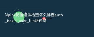 Nginx配置语法检查怎么排查auth_basic_user_file路径错
