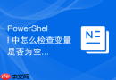 PowerShell 中怎么检查变量是否为空或未初始化