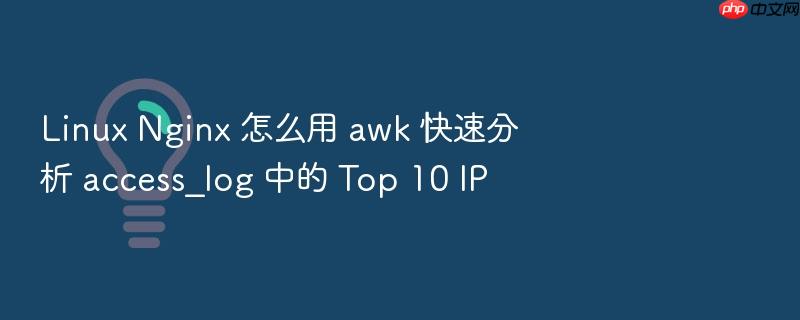 linux nginx 怎么用 awk 快速分析 access_log 中的 top 10 ip