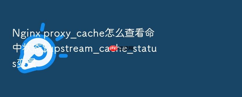 nginx proxy_cache怎么查看命中状态$upstream_cache_status变量