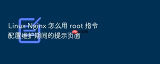 linux nginx 怎么用 root 指令配置维护期间的提示页面