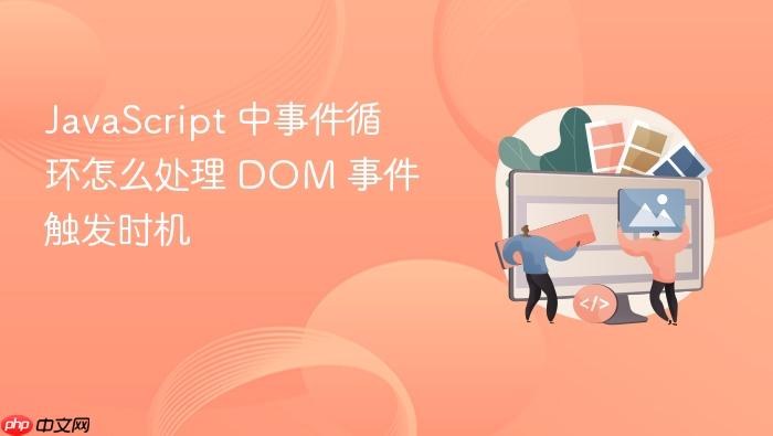 javascript 中事件循环怎么处理 dom 事件触发时机
