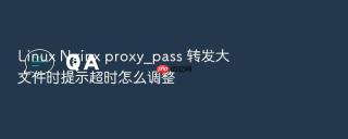 Linux Nginx proxy_pass 转发大文件时提示超时怎么调整