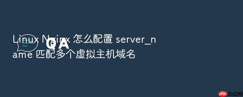 linux nginx 怎么配置 server_name 匹配多个虚拟主机域名