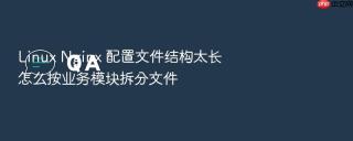 Linux Nginx 配置文件结构太长怎么按业务模块拆分文件