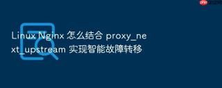 linux nginx 怎么结合 proxy_next_upstream 实现智能故障转移